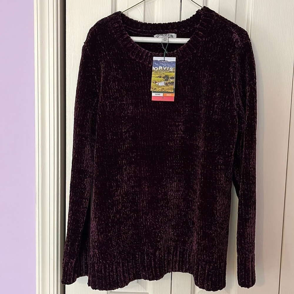 Orvis chenille sweater - new with tags.